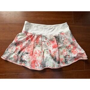 Lija‎ Skirt Skort Women 12 Pink Floral Golf Tennis Tenniscore Casual Exercise
